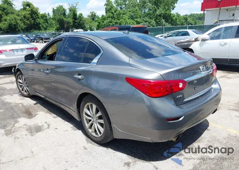 2014 Infiniti Q50 Premium from USA, damaged, VIN JN1BV7AR4EM683887